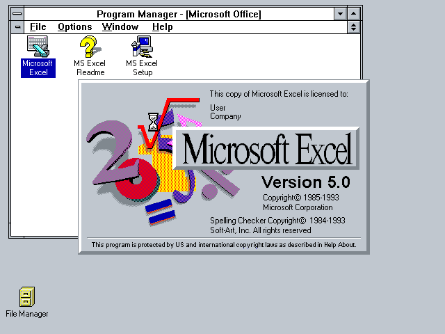 Microsoft Excel 5.0 - Splash